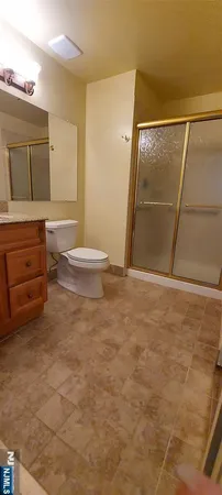 a bathroom with a toilet
