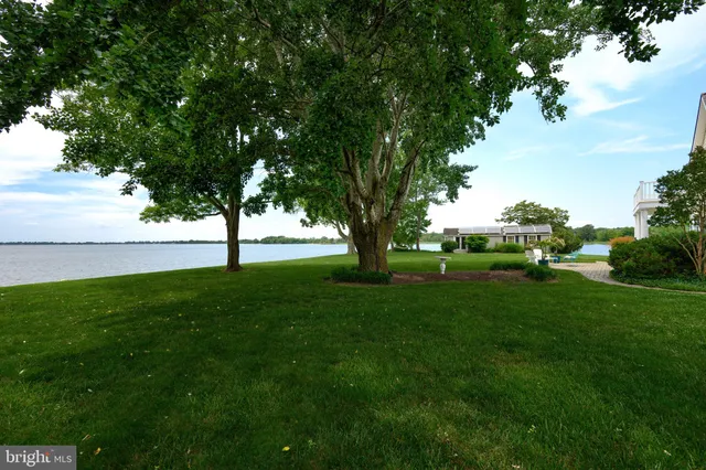 a white bench sitting in a grassy field