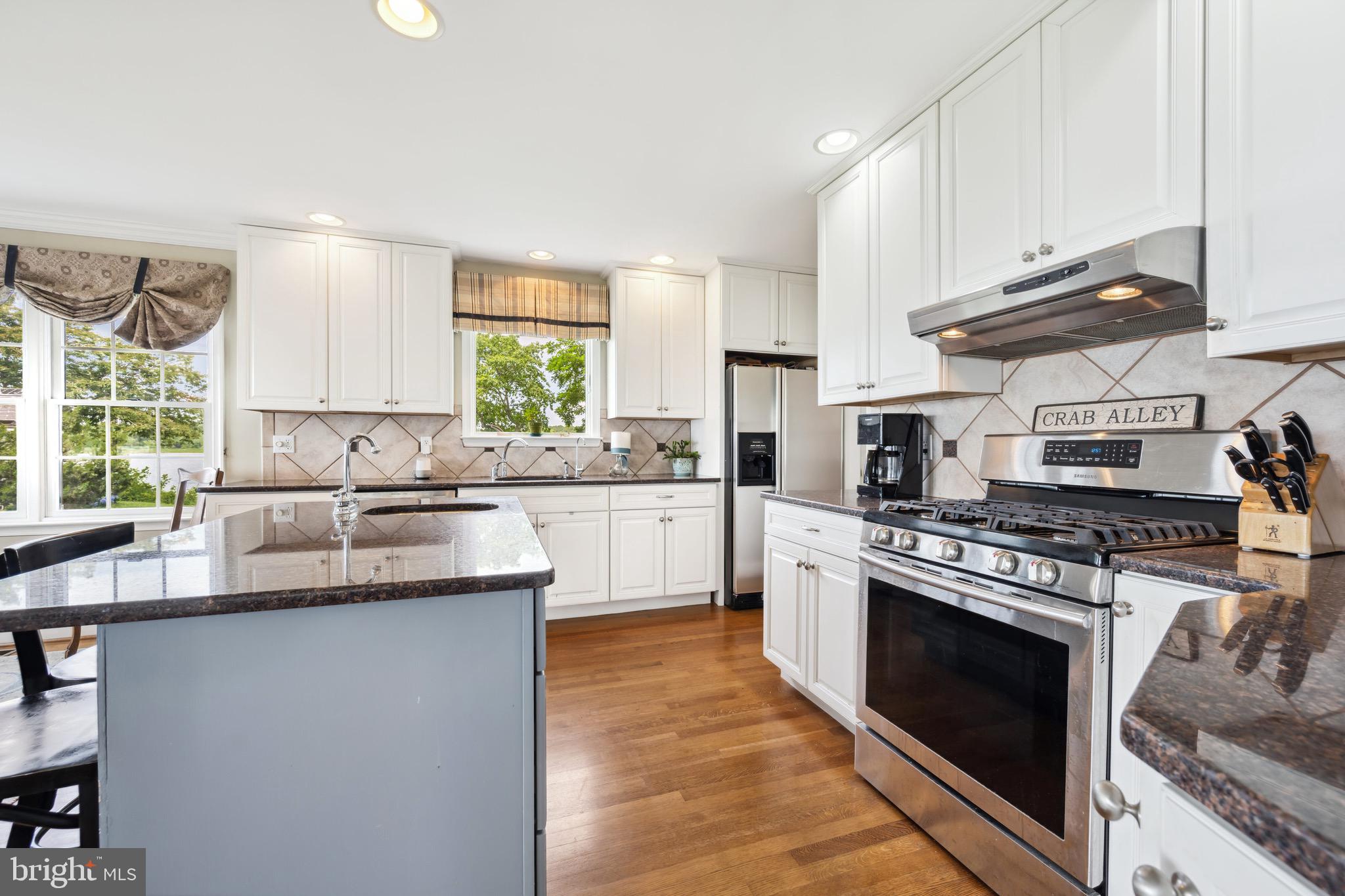 1606 Howard Road Chester, MD 21619 - Photo 6 of 54 a kitchen with stainless steel appliances granite countertop a stove a sink and a granite counter tops