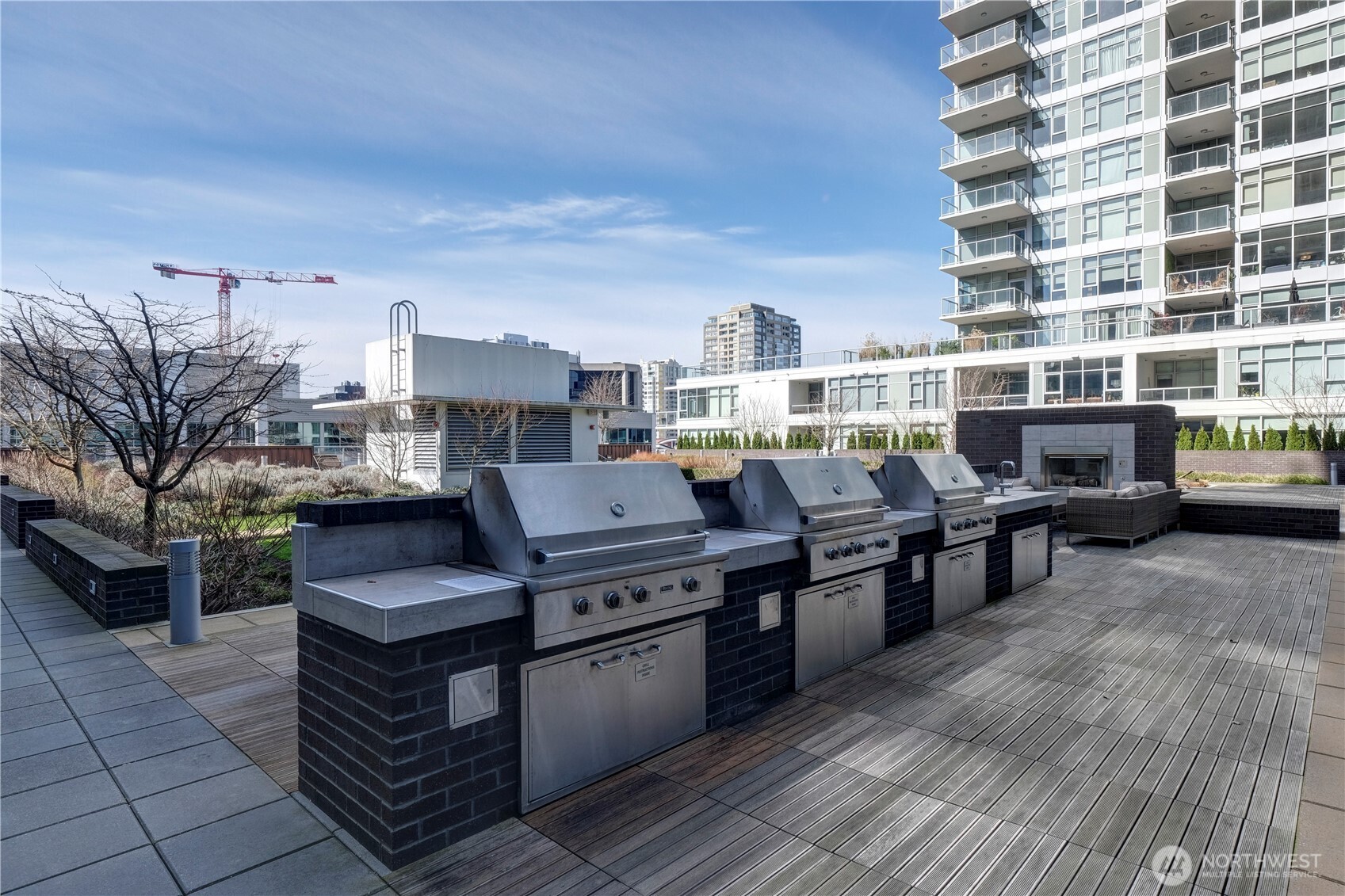 583 Battery Street, Unit 704N Seattle, WA 98121 - Photo 25 of 36 a living room with furniture and kitchen view
