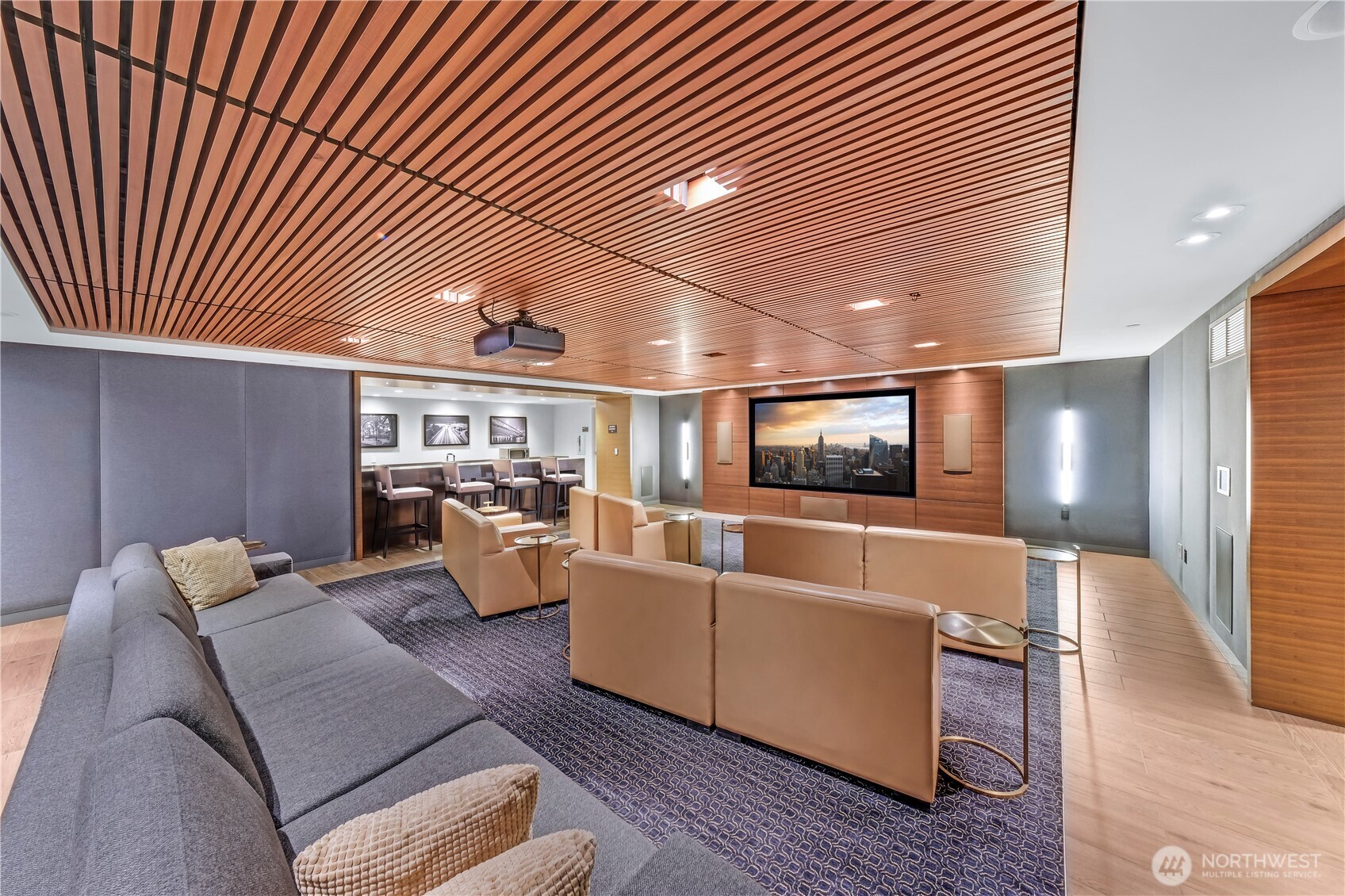 583 Battery Street, Unit 704N Seattle, WA 98121 - Photo 36 of 36 a living room with furniture and a flat screen tv