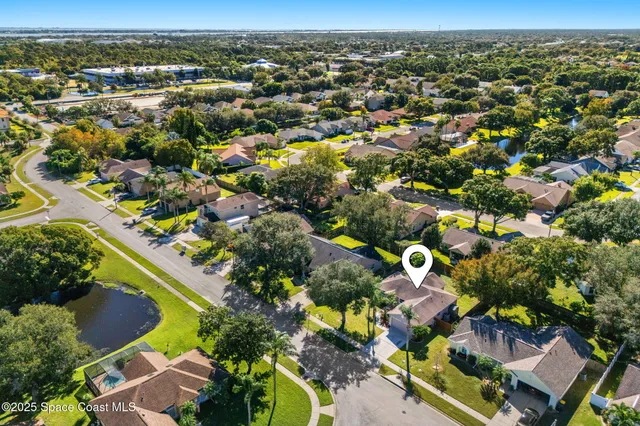 an aerial view of multiple house