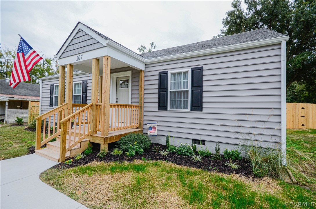 507 Old Bermuda Hundred Road Chester, VA 23836 - Photo 2 of 33 a front view of a house with garden