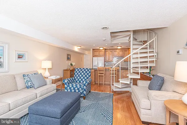 a view of balcony with furniture