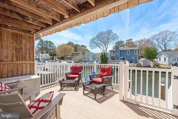 a outdoor space with hardwood
