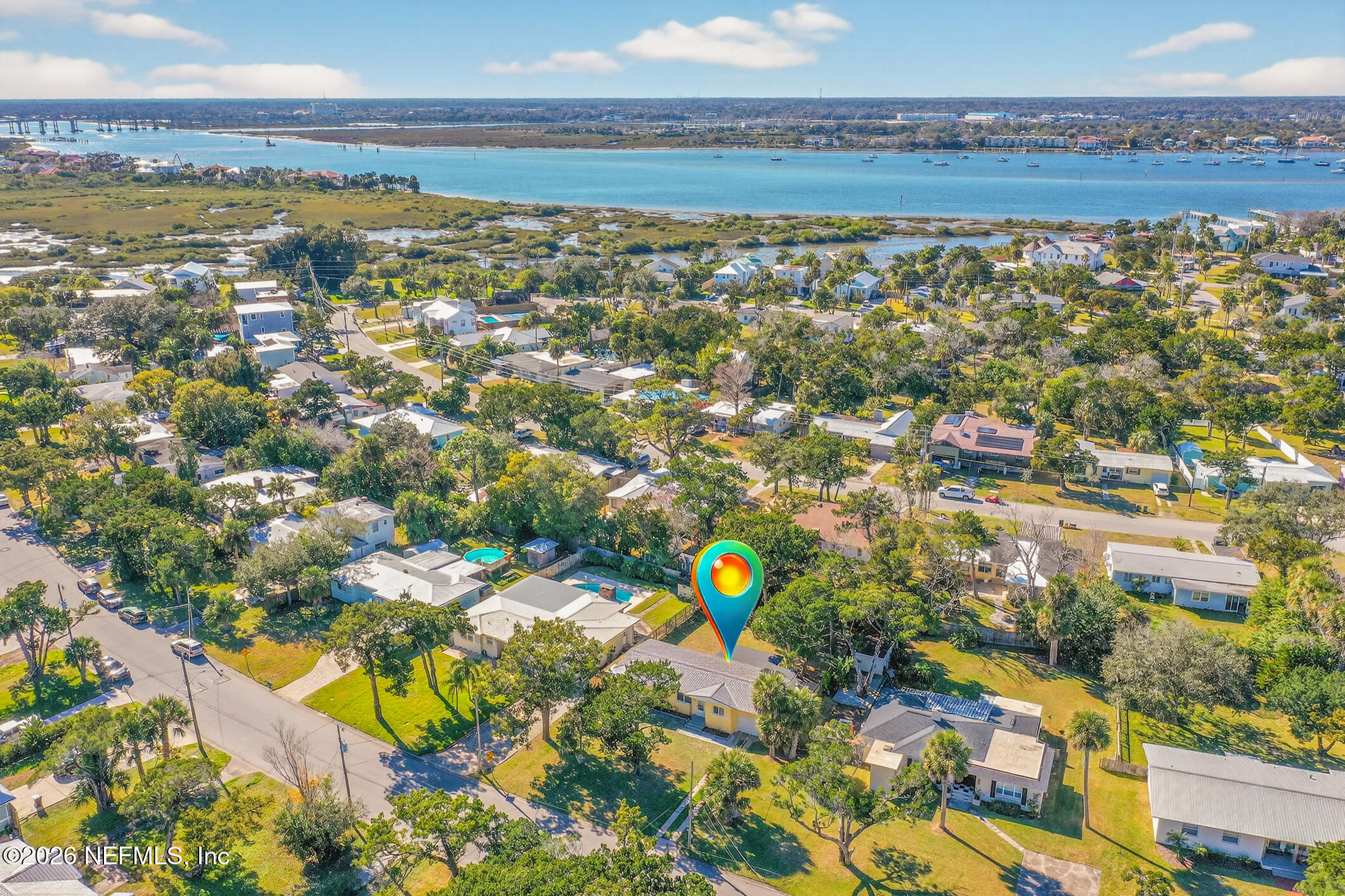 113 Menendez Road St. Augustine, FL 32080 - Photo 64 of 71 a view of a city with an ocean