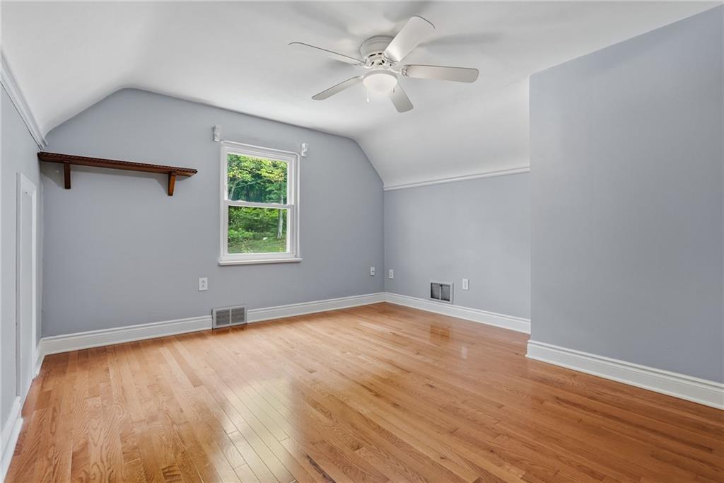 809 Franklin Road Mars, PA 16046 - Photo 23 of 44 Bedroom with ceiling fan and hardwood flooring