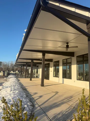 a view of a terrace with skyline
