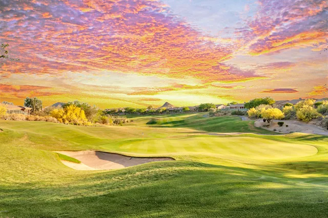 a view of a big yard with green space