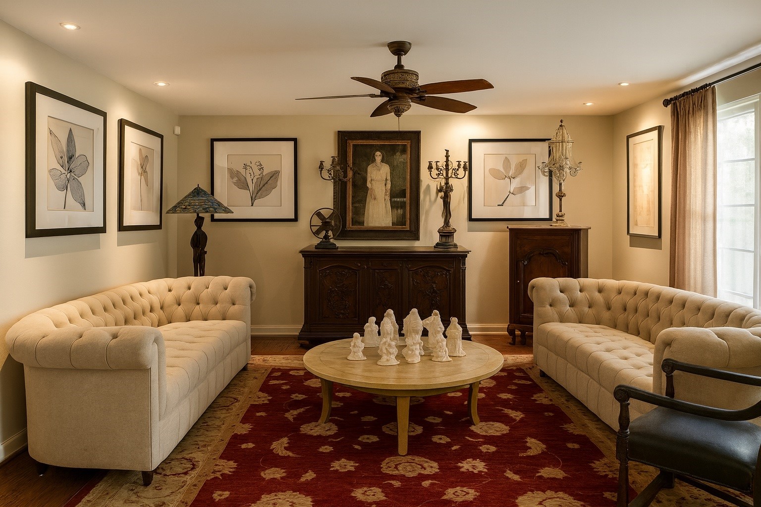 810 Martin Street Houston, TX 77018 - Photo 15 of 31 Formal living room has been decluttered using AI.