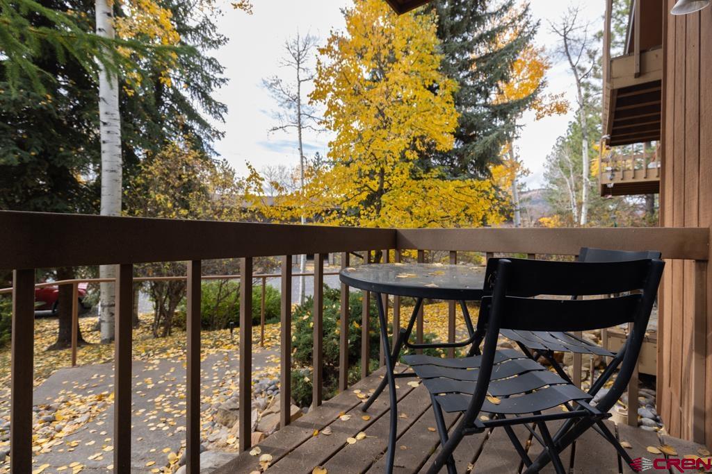 1851 Florida Road, Unit 106 Durango, CO 81301 - Photo 9 of 25 a view of a balcony with furniture