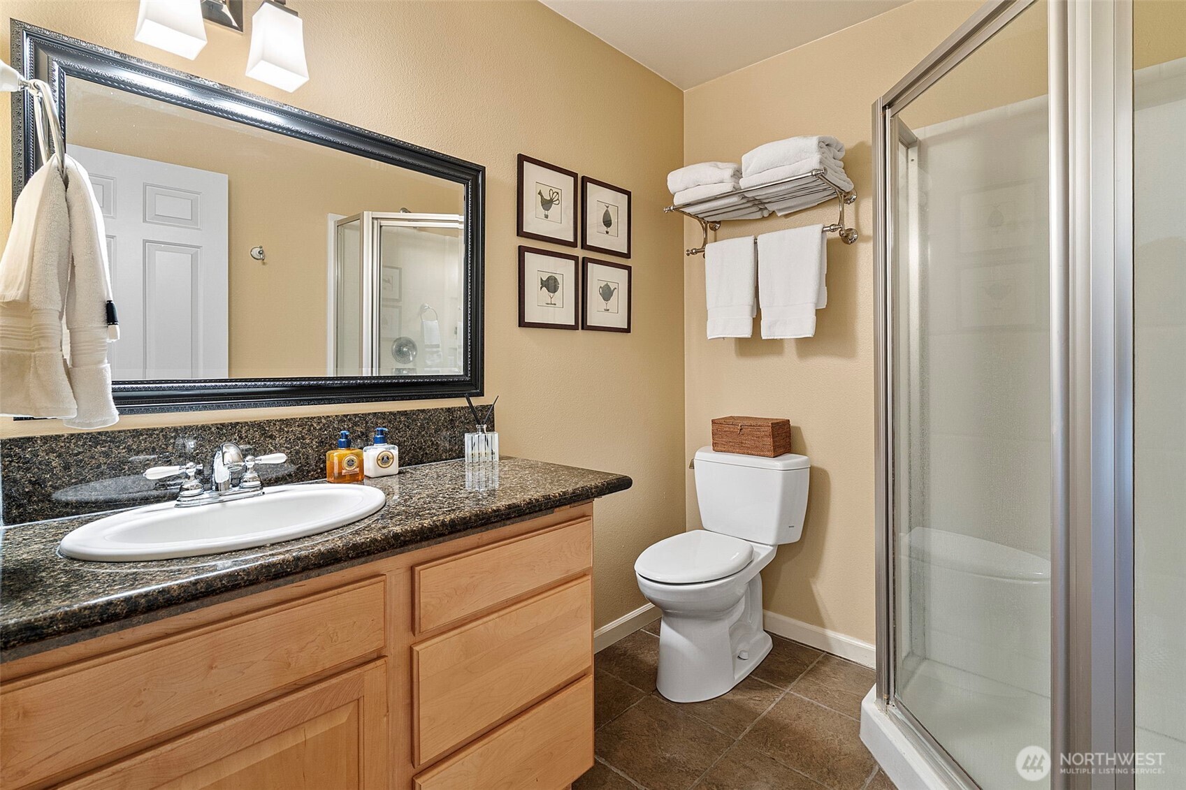 659 Alta Vista Place Fircrest, WA 98466 - Photo 14 of 40 a bathroom with a sink and a mirror