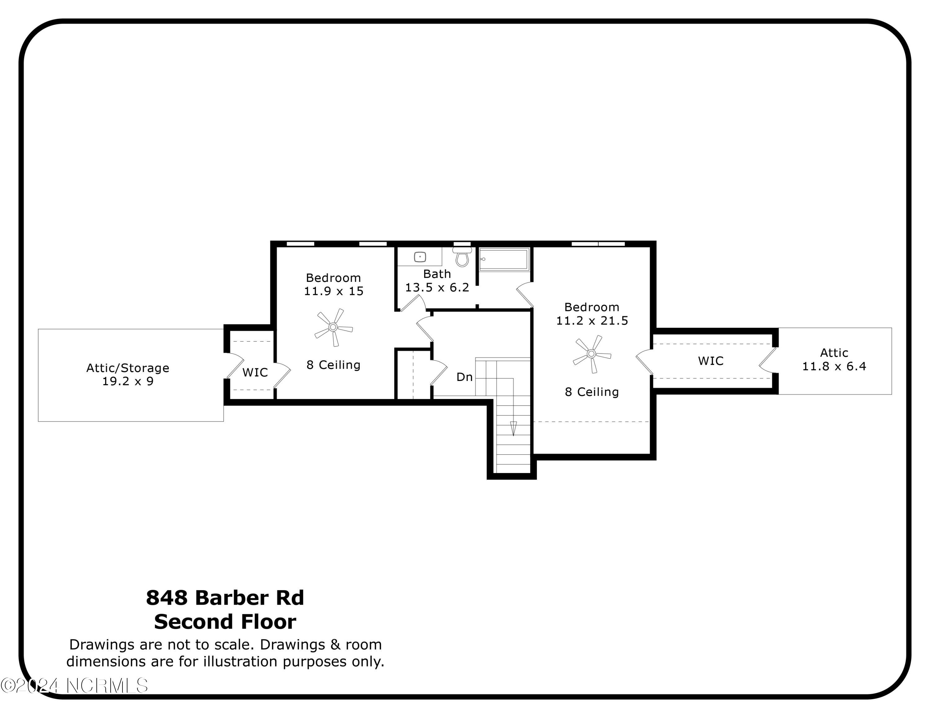 848 Barber Road Southern Pines, NC 28387 - Photo 63 of 63 848 Barber Rd_Second Floor_page-0001