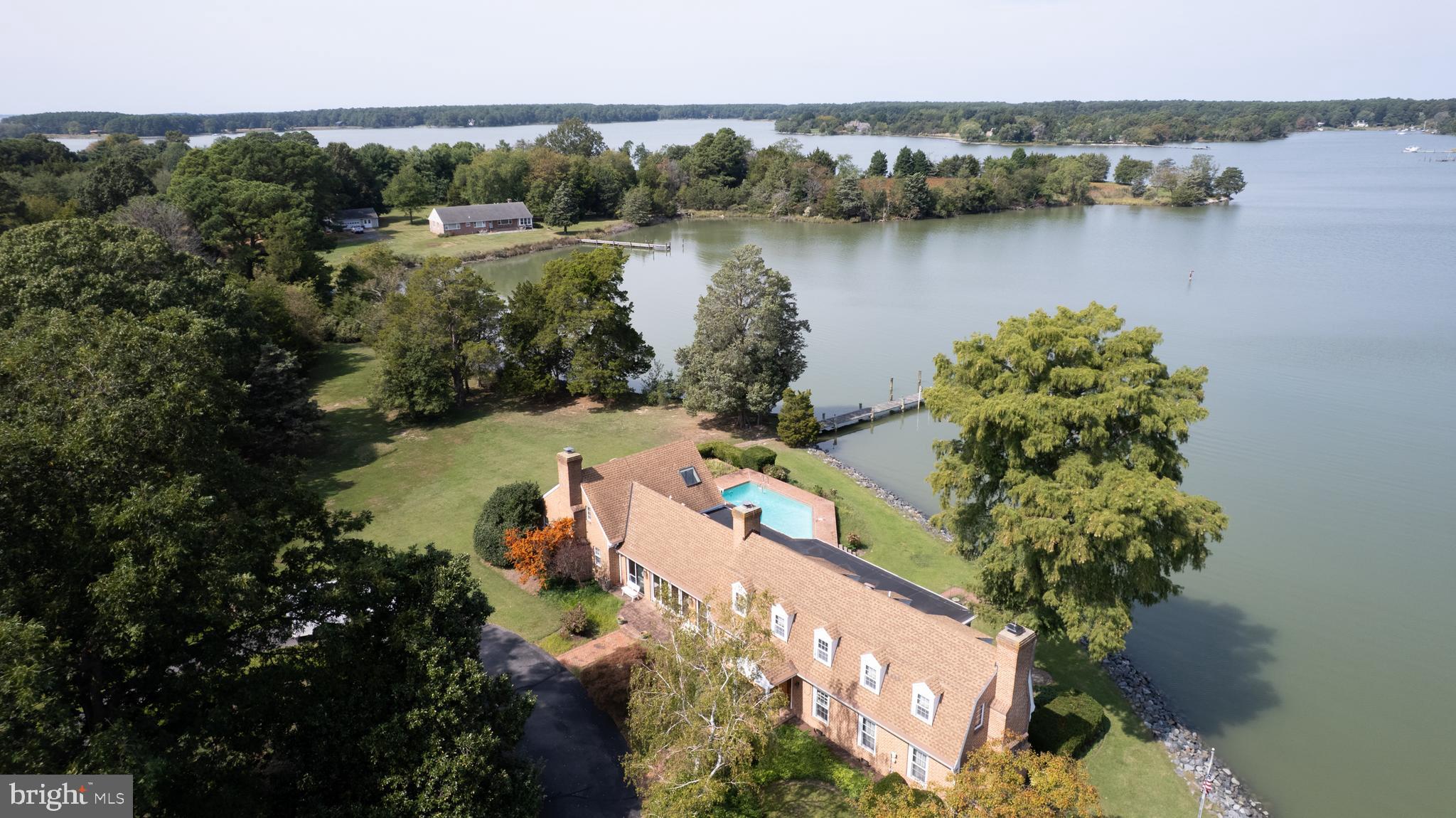 5499 Anderby Hall Road Royal Oak, MD 21662 - Photo 66 of 87 aerial view of main house