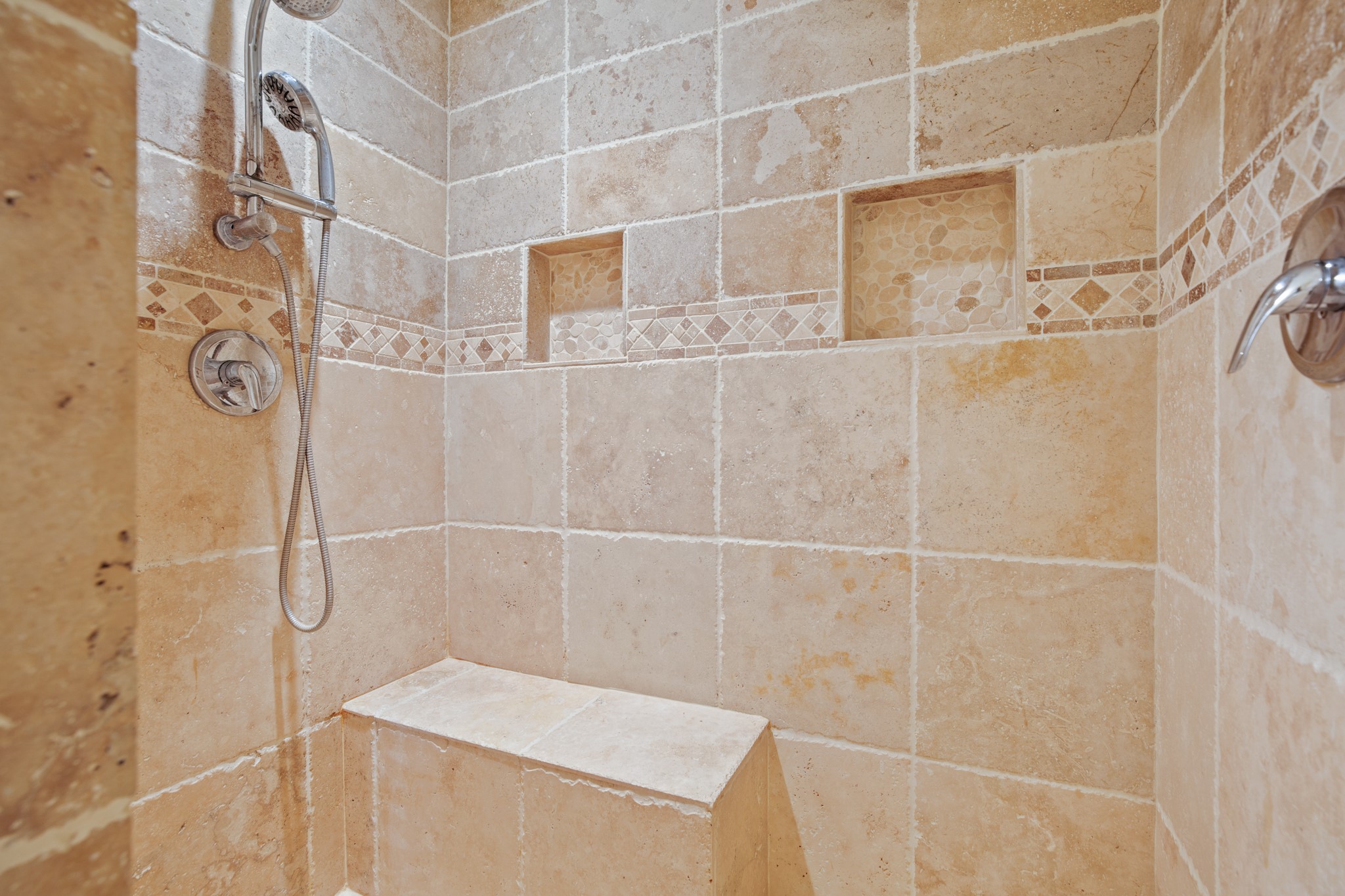 350 Lost River Road Georgetown, TX 78628 - Photo 20 of 39 Updated shower with a seat.