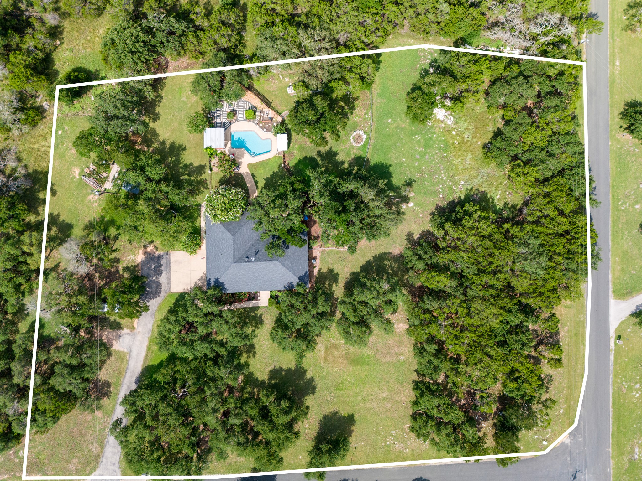 350 Lost River Road Georgetown, TX 78628 - Photo 4 of 39 Your expansive property offers privacy, a diverse array of wildlife, native plants, and numerous trees for shade.