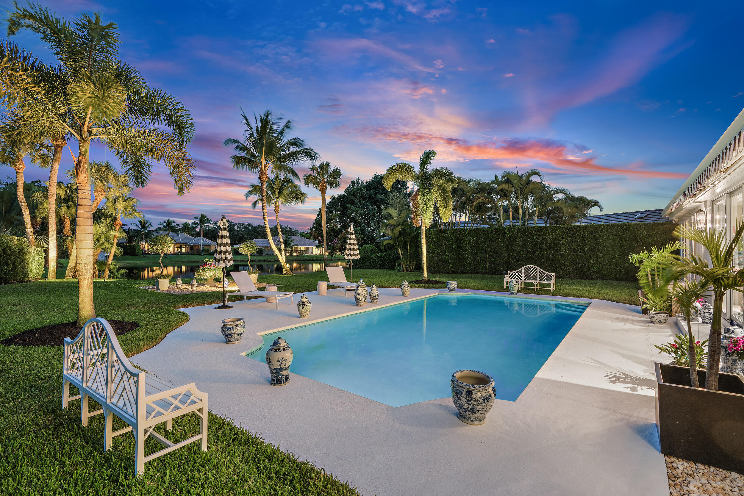 10182 Southeast Acorn Way Jupiter, FL 33469 - Photo 36 of 56 Pool with lake View