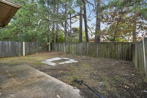 a backyard of a house