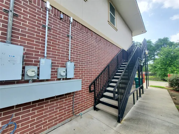 a front view of a building with