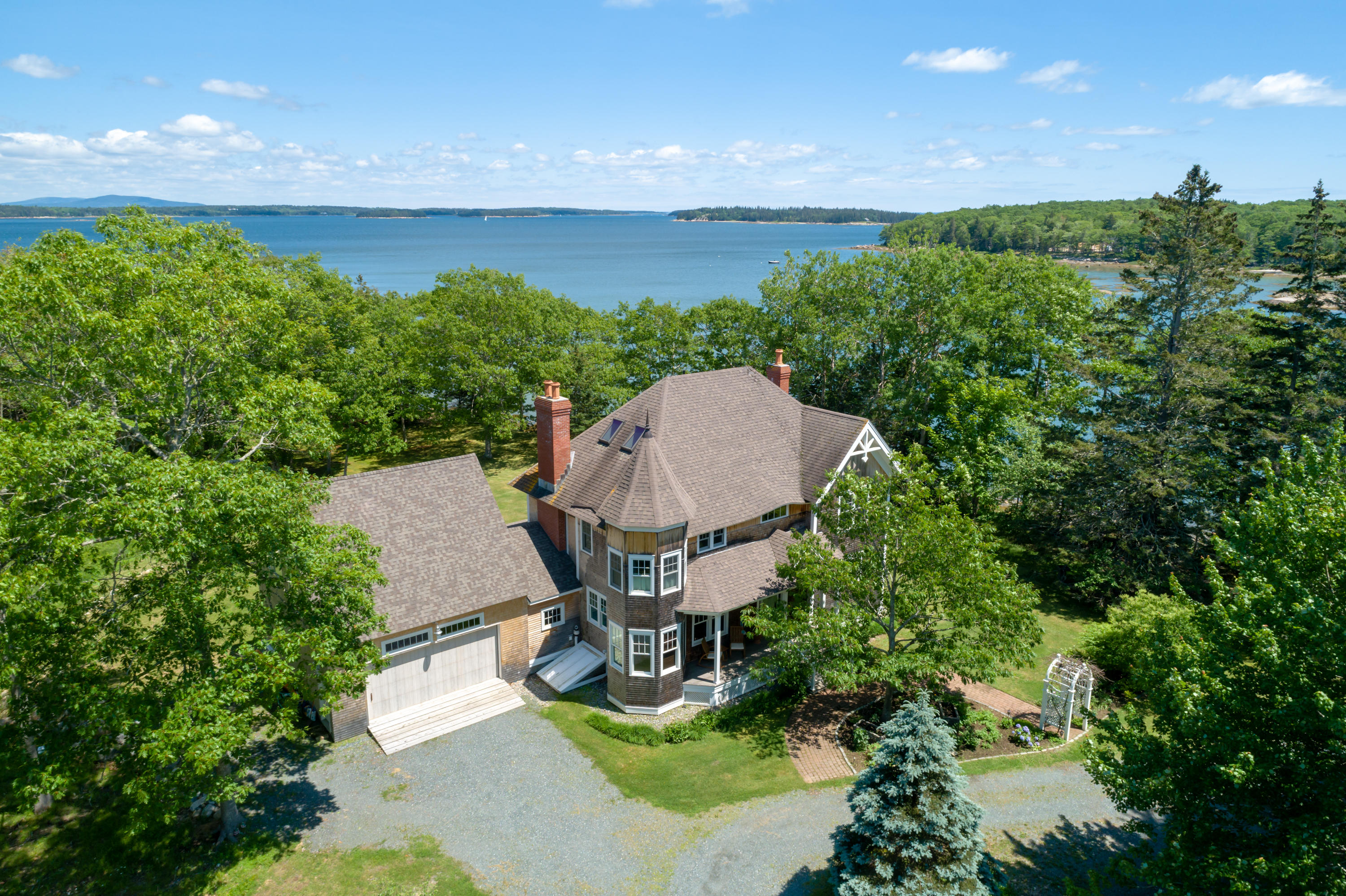 48 Oak Point Road Deer Isle, ME 04627 - Photo 2 of 57 Aerial Driveway side 33