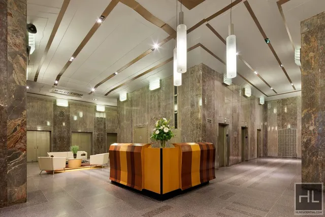 a view of gallery with windows