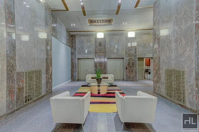 a room with furniture