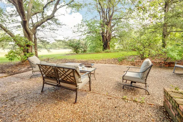 a view of a outdoor space with seating area