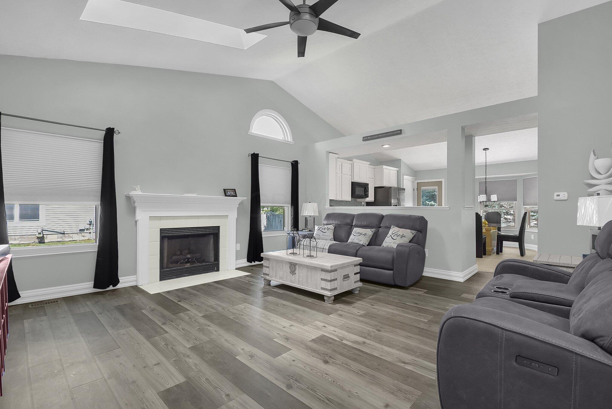 1112 Rousseau Lane Galloway, OH 43119 - Photo 9 of 43 Vaulted Ceiling with Fan - Skylights for more natural light