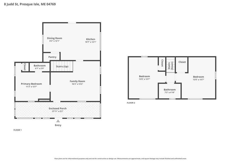 8 Judd Street Presque Isle, ME 04769 - Photo 49 of 51 Floor Plan - Combined