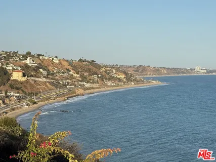 a view of an ocean and beach