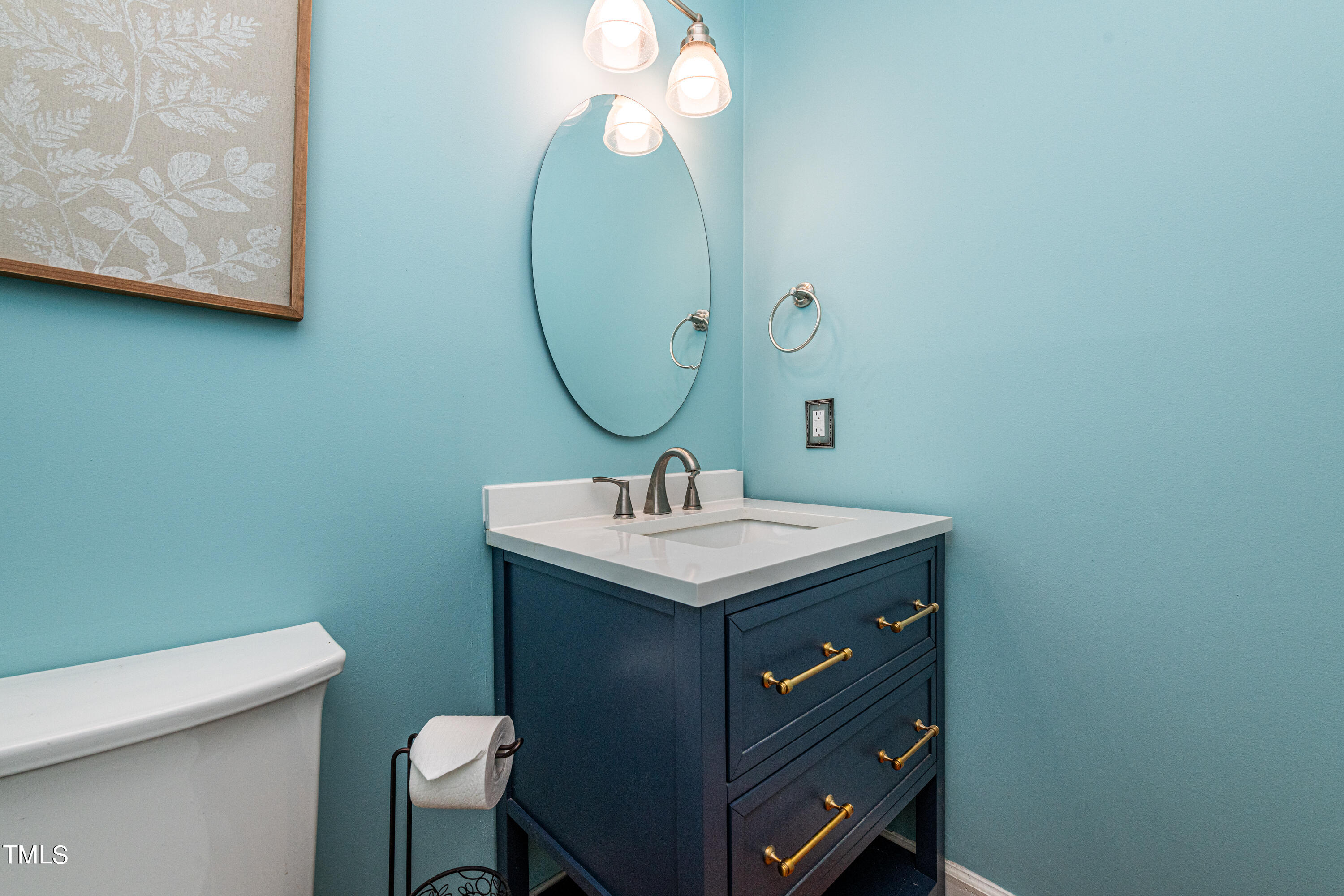 804 Kings Cross Way Raleigh, NC 27615 - Photo 18 of 40 a bathroom with a sink a mirror and a toilet