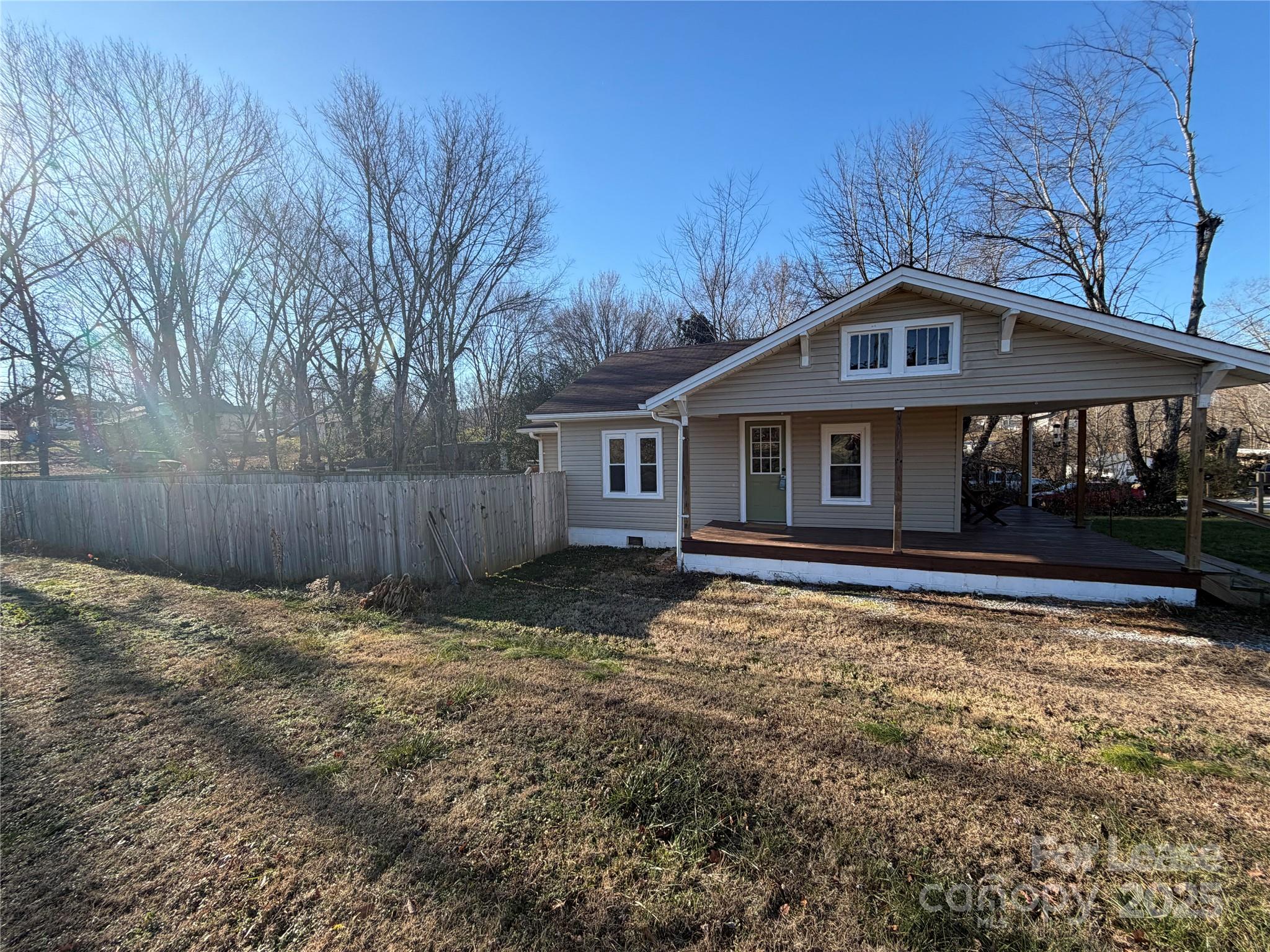 a backyard of a house