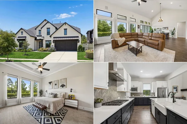 a view of kitchen with kitchen island stainless steel appliances sink stove and living room view
