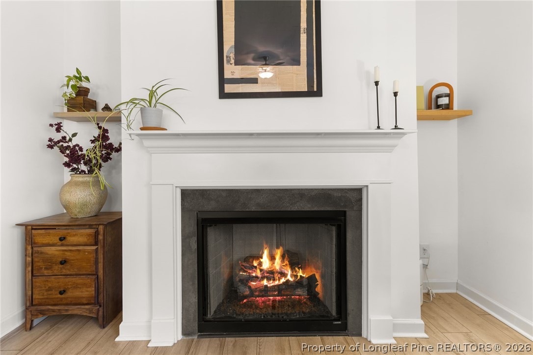 84 Rainy Beck Way Erwin, NC 28339 - Photo 16 of 36 a living room with a fireplace and a potted plant