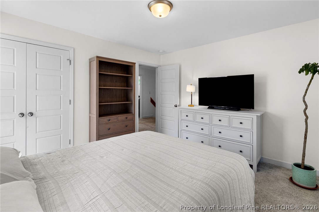 84 Rainy Beck Way Erwin, NC 28339 - Photo 27 of 36 a bedroom with a flat screen tv and a bed