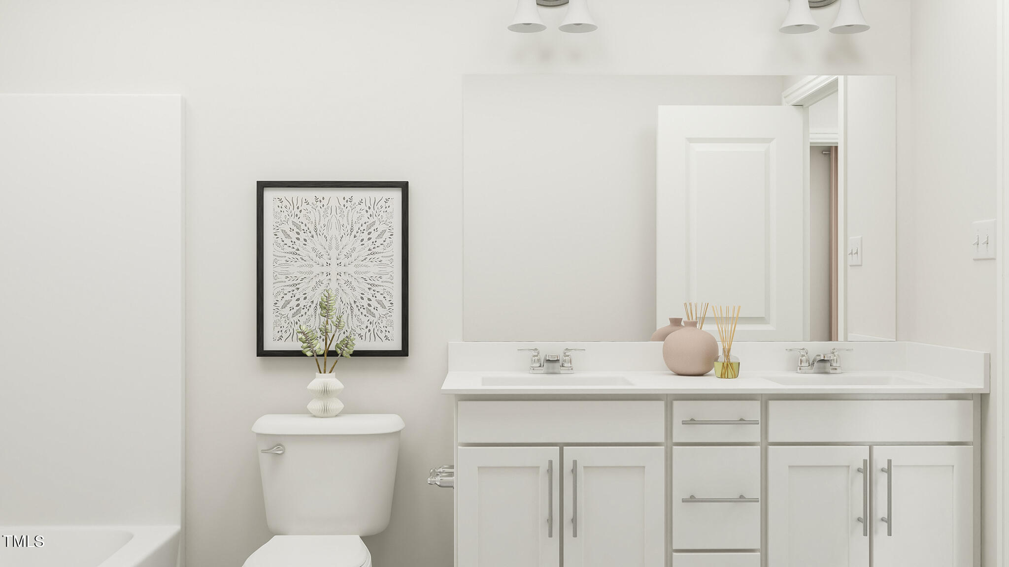 510 Light Oak Way Apex, NC 27539 - Photo 21 of 37 a bathroom with a toilet sink and mirror