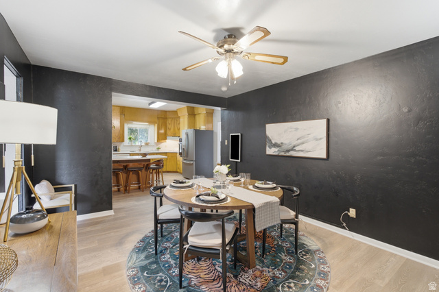 307 West 400 South Springville, UT 84663 - Photo 13 of 51 Dining area opens to the kitchen providing the perfect space for entertaining guests.