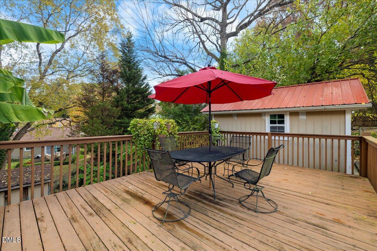 2323 Buckingham Road Burlington, NC 27217 - Photo 26 of 33 a view of a deck with furniture and wooden floor