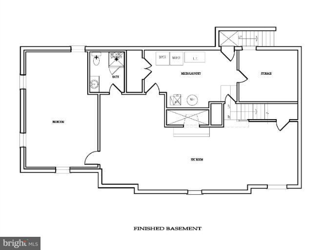 4203 Colonial Road Pikesville, MD 21208 - Photo 18 of 30 Actual Basement Floor Plan