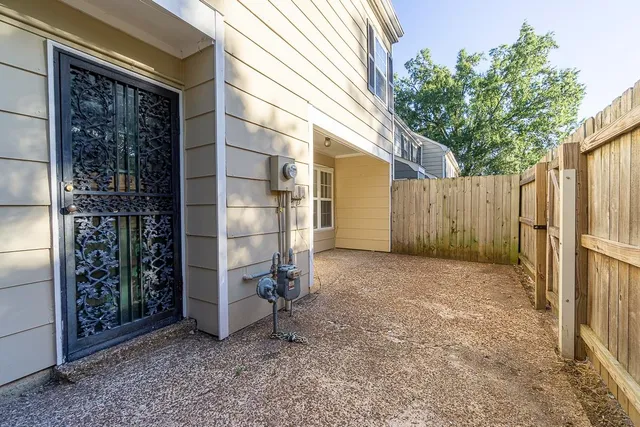 a backyard of a house