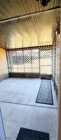 a view of a yard with an ocean view