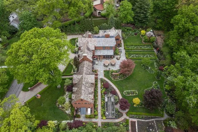 an aerial view of multiple house