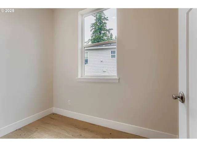 an empty room with a window