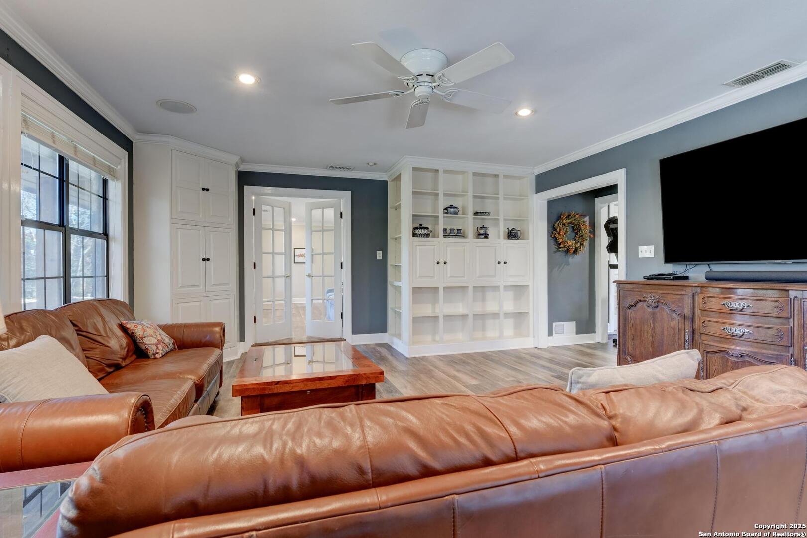 105 Shane Lane Boerne, TX 78006 - Photo 15 of 64 a living room with furniture and a flat screen tv