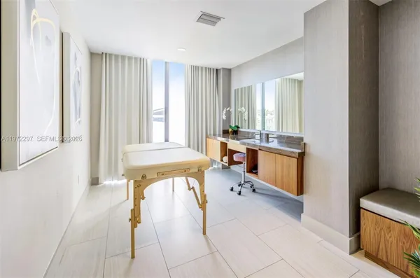 a very nice looking room with a large window
