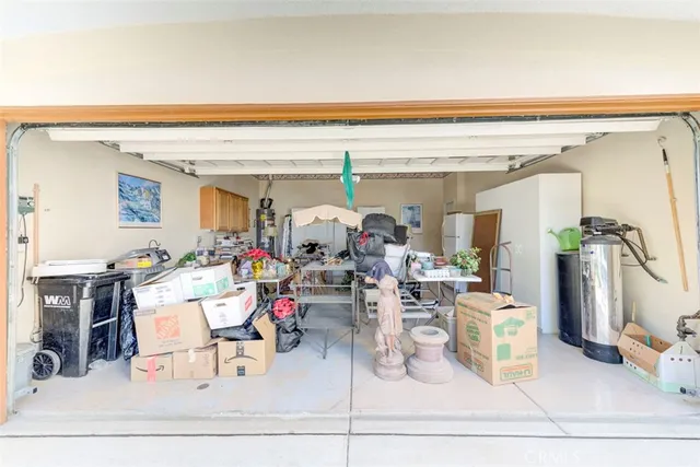 a view of a swimming pool with a garden