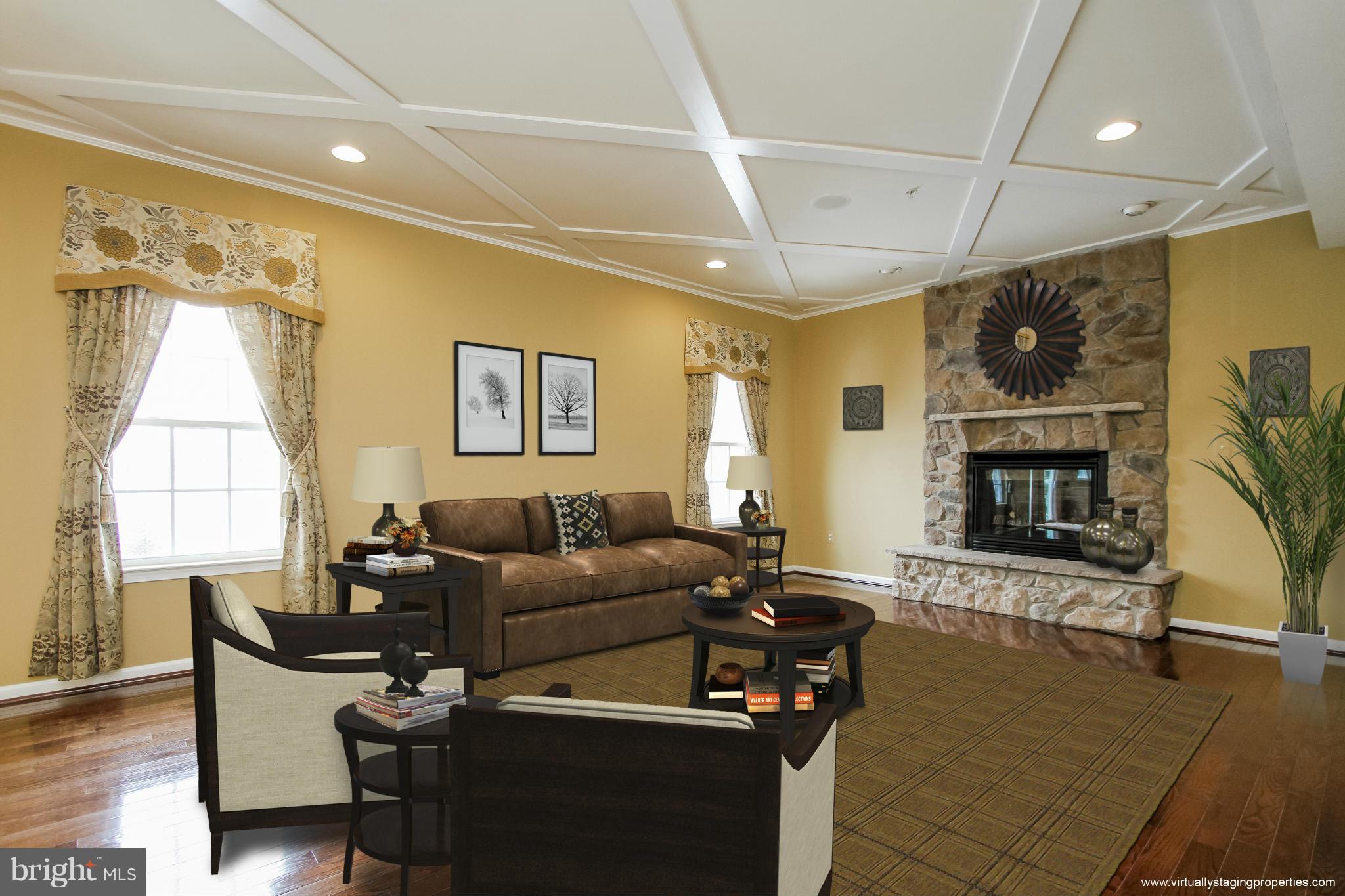 Virtually Staged Family Room