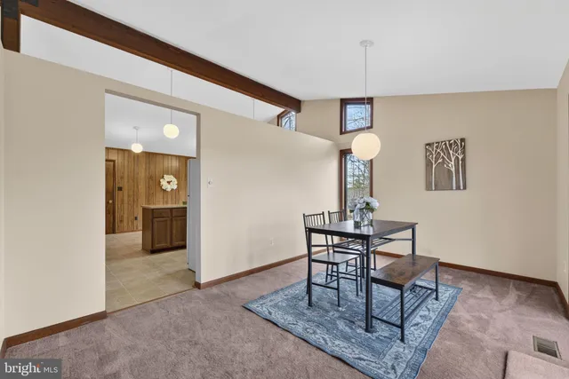 a view of a livingroom and dining room