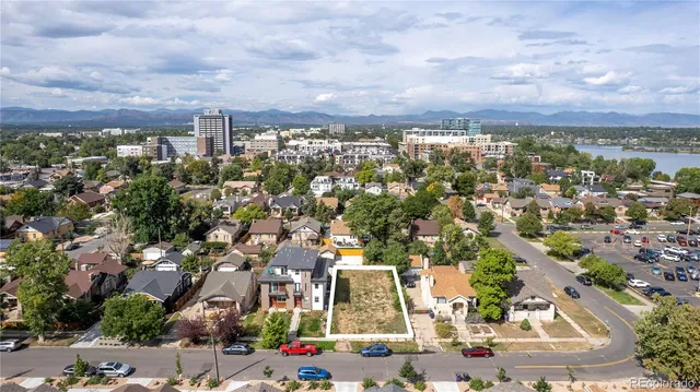an aerial view of a city