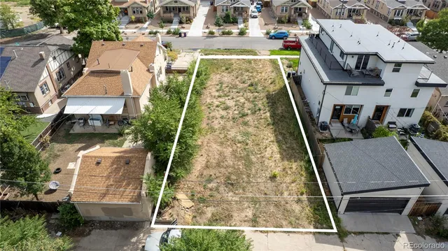 an aerial view of multiple houses